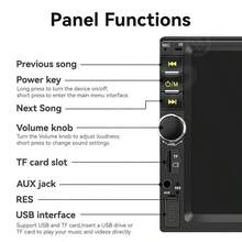 7吋單DIN汽車音響,支援Apple CarPlay,高畫質觸控螢幕藍牙投屏車載音響,AM/FM、USB、EQ、SWC,可選配8-LED倒車攝影機 - 方向盤控制線 + 8顆LED方形後視鏡攝影機 - 查看 12