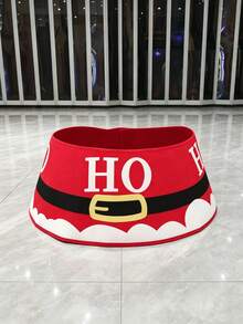 1pc Christmas Tree Skirt, Red And White Trim, No Assembly Required, Suitable For Standard Christmas Tree Secure Seal, Home, Office, Party Holiday Decoration, Fabric Material, Christmas Tree Skirt, Seasonal Home Decor, Santa Claus - Christmas Tree Skirt - View 15