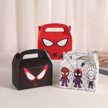 3pcs Paper Bag, Cool Printed Cartoon Character Tote Bag, Exquisite Cowhide Paper Bag, Birthday Gift Bag, Cartoon Tote Bag, Cowhide Handmade Paper Bag - Multicolor - View 3