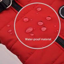 Dog Clothes Winter Wear Small Dog Pet Clothes With Built-In Harness Vest Style Warm Cotton Padded Coat - Red - Red - View 11