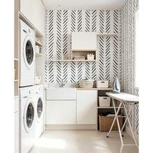 1 Roll Self-Adhesive Herringbone Pattern Wallpaper, PVC Removable Wall Sticker, Suitable For Study, Entryway, Balcony Background Renovation, Desktop, Cabinet And Bookshelf Decoration, 17.7inX39.3/118.1/196.8in - Black - View 10