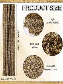 Leopard Print Table Runner, Vintage Wild Style Tabletop Decor, Dining Table Cloth For Dinner Party Banquet Atmosphere - Gold - View 2