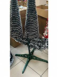 Slim Snow-Tip Christmas Tree For Small Spaces, Tall Holiday Decor Tree For Corner, Entryway, Store Display - Green - View 10