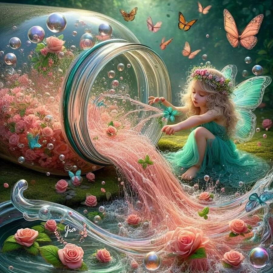 1pc - DIY Handmade 5D Diamond Painting Kit, Suitable For Adults And Beginners, Craft Supplies, Applicable For Living Room, Bedroom, Office, Wall Decor Art. - round diamond - View 1