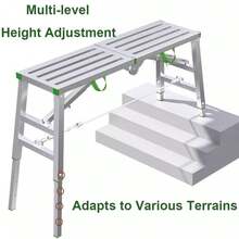 Heavy Duty Steel Hop Up Step Ladder Folding Stool Work Bench Platform 1400mm UK - 25B-wIN-uK-bXSJYT - View 5