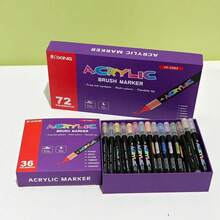 84 Color Options Acrylic Paint Marker Pens, Suitable For Glass, Wood, Stone, Ceramic, Fabric, Metal, Canvas, Card Making, Easy To Use, Professional Artist Grade, Back To School - Sets - View 3