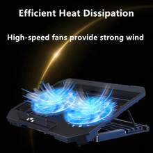 NUO XI Đế tản nhiệt laptop gaming 2/8 quạt chạy êm, giá đỡ tản nhiệt laptop cho văn phòng, phụ kiện cho laptop dưới 17 inch - Xem 7