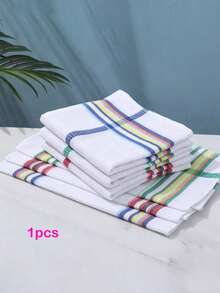1/3/6-Pack Large Soft Absorbent Kitchen Towels - Modern Striped Polyester Dishcloths For Drying Dishes And Cleaning Surfaces. Multi-Colored Stripes, Machine Washable, Brightly Colored Kitchen Accessory. Dishcloths, Soft And Absorbent Kitchen Cloths In A Multi-Colored Checkered Pattern For Drying Dishes, Cleaning Surfaces, And Household Use. Brightly Colored Kitchen Accessory, Absorbent Dishcloth. - Multicolor - View 7