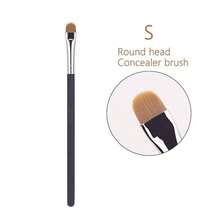 1pc Tongue-Shaped Mask Brush Makeup Brush New Concealer Brush Beginner Portable Beauty Tool In Stock Wholesale Eyeshadow - Black - View 13