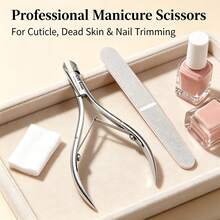 1pc Precision Nail Tip Scissors, Sharp Stainless Steel Blade For Removing Calluses, Ergonomic Handle Durable Portable Nail Clipper, Odorless Skin Care Tool, Precise Trimming, Essential Nail And Foot Care Tool For Home And Nail Salon - Multicolor - View 3