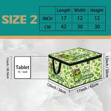 Multi-Size, Multi-Pattern Options, British Flag Cartoon Pickle Autumn Pumpkin School Bus Text Print Foldable Storage Box, Zippered Handheld Storage Bin, Upgraded Fabric Large Capacity Organizer, Suitable For Wardrobe, Dorm, Under Bed Storage, Organizing Clothes, Bedding, Toys, Miscellaneous Items, Home Moving Organization Storage Box - Multi-color - View 17