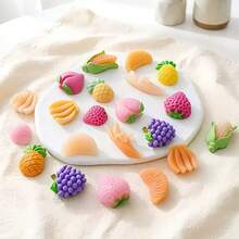 Mini Multi-Cavity Fruit Shaped Silicone Mold, 9 Styles Fruit & Vegetable Handmade Aromatherapy Candle Car Decor Soap Soft Mold - Mini Fruit - View 3