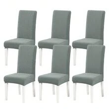 1/2/4/6pcs Diagonal Stripe Chair Cover, Decorative Dust-Proof Elastic Full Coverage Chair Slipcover, Removable And Washable - Multi-color - View 35