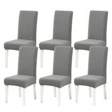 1/2/4/6pcs Diagonal Stripe Chair Cover, Decorative Dust-Proof Elastic Full Coverage Chair Slipcover, Removable And Washable - Multi-color - View 36