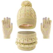 1 Set Tie Dye Children Knit Warm Hat Set Ear Protection Suitable For 2-8 Years Old Girls Wear - Multicolor - View 11
