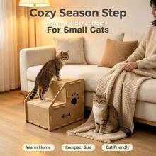 Pet Cat Climbing Frame, Foldable Cat Bed, Thick Anti-Slip Design, No-Wash Cat Climbing Ladder, Suitable For Indoor Use, Can Be Used As Dog And Cat Stairs. - Multicolor - View 2