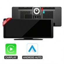 VENBES 10.26 Inch PND Portable Car Stereo With Built-In DVR Dash Cam, Wireless CarPlay & Wireless Android Auto Touch Screen Car Player Bluetooth FM - Main Unit Only With Built-in DVR - View 8