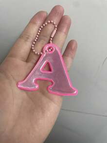 26pcs Reflective English Letter Pendant Series, Cycling Backpack Charm, Night Visible Keychain, Car Accessories, Women's, Wallet Charm - Multicolor - View 13
