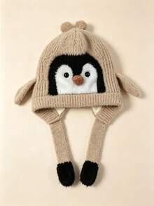 Squeaky Cute Penguin Plush Hat For Boys And Girls, Ear-Protective Lei Feng Hat, Children's Winter Cap - Multicolor - View 10