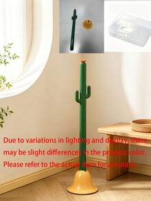1pc Green Cactus Shaped Shoe Horn, Plastic Long Handle With Decorative Red Flower Top, Ergonomic Shoe Helper With Stable Base, Suitable For Home Bedroom Dormitory Apartment Daily Indoor Use - A - View 12