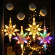 1PC/2pcs Polaris Suction Cup String Light, Christmas Decoration,Battery Powered, Christmas Light String, Curtain Light, Suitable For Autumn And Winter Seasons, Bedroom Decoration, Christmas, Wedding, Christmas Tree Decoration, (Excluding Batteries) - Polaris - View 6