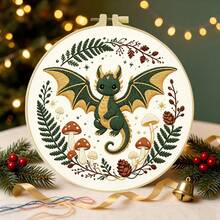1PC 20*20cm/7.9*7.9in,Dragons Of Different Colours Embroidery Kit, DIY Handmade Embroidery Set For Adult Beginners, Home Gift, Women's Sewing Gift, Including User Manual, Printed Pattern Fabric, Embroidery Frame, Needle And Thread. - 20X20CM - View 16