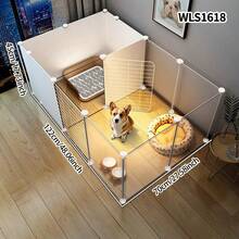Dog Fence Indoor Home Use Small Dog Barrier Teddy Rabbit Pet Isolation Gate Guardrail Cat Cage - Multicolor - View 3