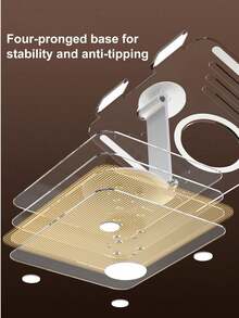 Adjustable Tablet Stand: 360° Rotating Desktop Holder, Compatible With IPad (4-12.9 Inches), Tablets, Phones, Foldable, Suitable For Home And Office - View 4