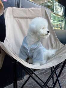 Autumn/Winter Double-Layer Thickened Warm Coat For Cats And Dogs, Suitable For Maltese, Bichon, Abyssinian, Outdoor Cold Protection, Machine Washable, High-Quality Soft Thickened Jacket - Grey - View 5