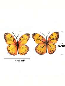 1/5/10/20pcs Oil Painting Style PVC 3D Butterfly Wall Stickers, Suitable For Wedding, Holiday Decoration, Photo Props, Halloween And Christmas Decoration - A - View 5