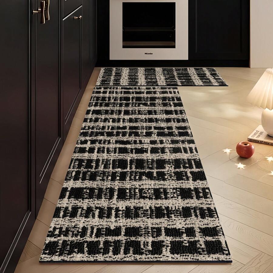 1pc Dark Kitchen Floor Mat Silicone Carpet, All-Season Anti-Fatigue Soft Comfortable Non-Slip Anti-Fall Absorbent Quick-Dry Easy To Clean Wear-Resistant Stain-Resistant, Room Decor Suitable For Kitchen, Dining Room, Entrance, Laundry Room, Hallway, Bathroom, Study And Other Locations. - Multicolor - View 1