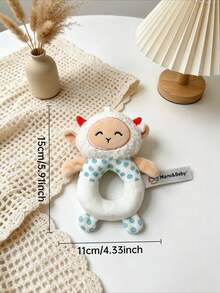 BBSKY 1pc Cute Animal Plush Rattle Toy For Baby Boys And Girls, Built-In Rattle And Crinkle Paper, Sensory Toy For Infant Grasping Training, Suitable As Newborn Baby Gift - Multicolor - View 2