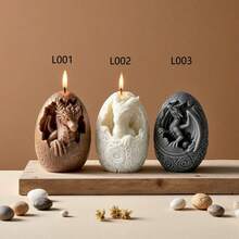 Cracked Dinosaur Egg Candle Mold DIY Animal Dinosaur Aromatherapy Plaster Resin Silicone Mold - Hatching Dinosaur Egg - View 1
