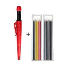 2.8mm Mechanical Carpenter Pencil Set, Includes 12 Replacement Leads, Solid Deep Hole Carpenter Pencil Marking Tool, Built-In Pencil Sharpener, Suitable For Construction (1 Pencil + 2 Boxes Of Leads) - Sets - View 7