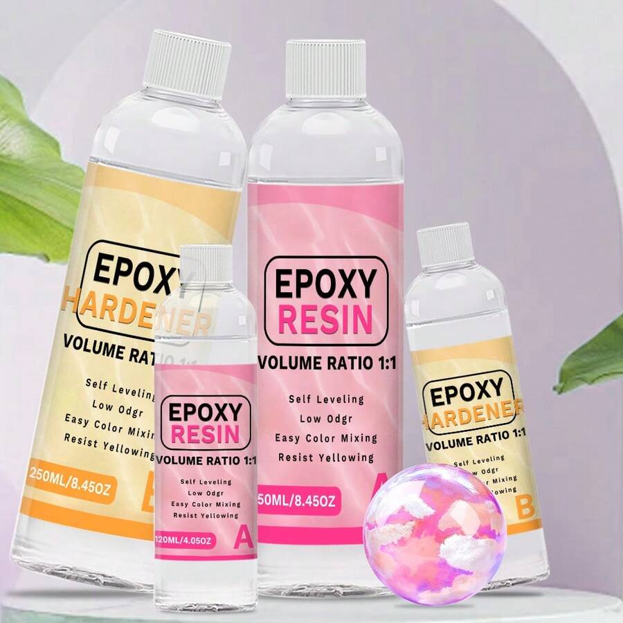 240ml/500ml Epoxy Resin Kit Perfect For Art, Jewelry, Crafts, Glassware Etc. Handmade Crafting - Epoxy Resin - View 1