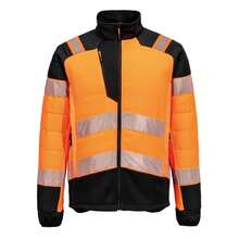 Portwest Mens Hybrid High-Vis Jacket - Orange/Black - View 1