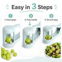 1pc Lightweight Grape Slicer, Ring-Shaped Non-Slip Fruit Separator With Smooth Grip Handle, Kitchen Tool For Grapes, Cherry Tomatoes, Strawberries, Suitable For Fruit Salad, Dessert Platter, Daily Fruit Presentation, Easy To Clean, Compact Size - Multicolor - View 7