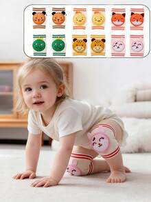 2pcs Baby Cartoon Knee Pads, Anti-Slip Knee Pads For Baby Crawling And Walking, Cartoon 3D Animal Cushioning Anti-Fall Knee Pads, Breathable Mesh High Elasticity Non-Constricting, Multiple Styles Available, Essential For Baby Crawling And Walking! - Baby Cartoon Knee Pads - View 1