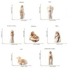 7-Piece Collector's Edition Mini Nativity Scene Set – Includes Holy Family Figures (Virgin Mary, Joseph) And Sheep; Religious Christmas Decor, Home Ornament, Display Piece, Prayer And Nativity Scene Setup; Suitable For Tabletop Display. - Jesus 7-piece Set - View 4