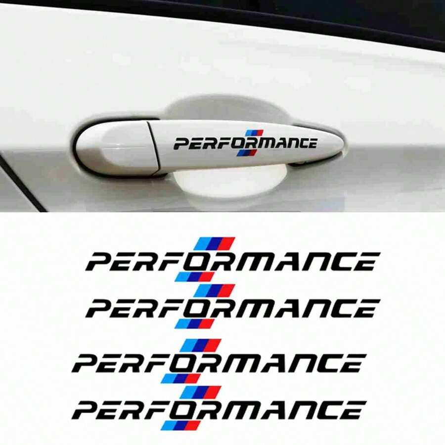 4PCS/SET Black/White Performance Vinyl Decals – Waterproof Stickers For ...