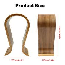 Gantungan Headset Kayu untuk Meja, Rak Display Headset, Cocok untuk Hampir Semua Headphone On-Ear - A - View 4