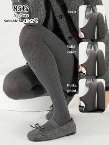 3 Pairs Women's Mixed Grey High Waist Non-See Through Stirrup Leggings, High Elasticity Basic Tights, Suitable For Daily Wear - Multicolor - View 9