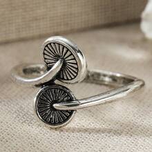 Women's Vintage Mushroom Shaped Ring, Versatile Accessory Suitable For Daily Commute And Casual Wear - Silver - View 5