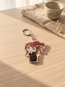 1pc/5pcs Fantasy Romance Novel Chibi Character Aesthetic Acrylic Keychains, Fantasy Romance Novel/Thorns & Roses Cute Q-Version Character Series Irregular Pattern Pendant, Backpack & Car Key Accessory, Gift For Fantasy Novel Readers & A-COTAR Fans - Multicolor - View 7
