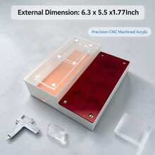 Acrylic Ant Nest Queen Breeding Box With Test Tube Humidification Area, Escape-Proof Observation Tank, Pet Ant Villa, Red & White Color Scheme Flat Ant Farm - Red and White - View 4