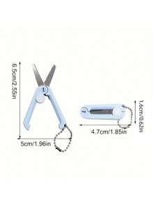 Morandi Style Portable Mini Keychain Scissors, Compact Foldable Multi-Function Small Scissors, Suitable For Handicrafts And Daily Use - A Variety Of Styles - View 7