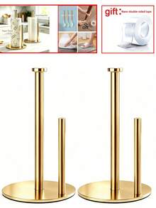 Baofeng 1pc Stainless Steel Countertop Paper Towel Holder, Kitchen Paper Towel Dispenser With Weighted Non-Slip Base, Easy Tear Paper Towel Rack, Durable Stand, Suitable For Standard And Large Paper Towel Rolls, Modern Space-Saving Storage Rack, Suitable For Kitchen, Bathroom, Pantry And Home Decor - Multicolor - View 19