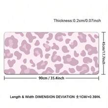 1pc Light Pink Leopard Print PU Leather Large Desk Mat, Waterproof Anti-Slip Easy Wipe Desktop Protector, Big Mouse Pad For Office, Study, Gaming & Makeup Table Decor - View 14