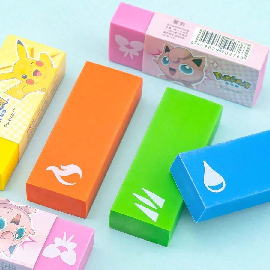 1pc Cartoon Colorful Eraser Set, Almost No Crumbs, Stationery Supplies, Valentine's Day Gift, Halloween Gift (Random Style) - Multicolor - View 1