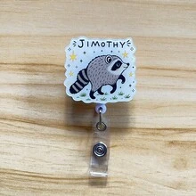 Retractable D Card Holder Reel With Cute Cartoon Design, Nurse Hospital Badge Holder Office Lanyard 1pc - X1063 - View 4